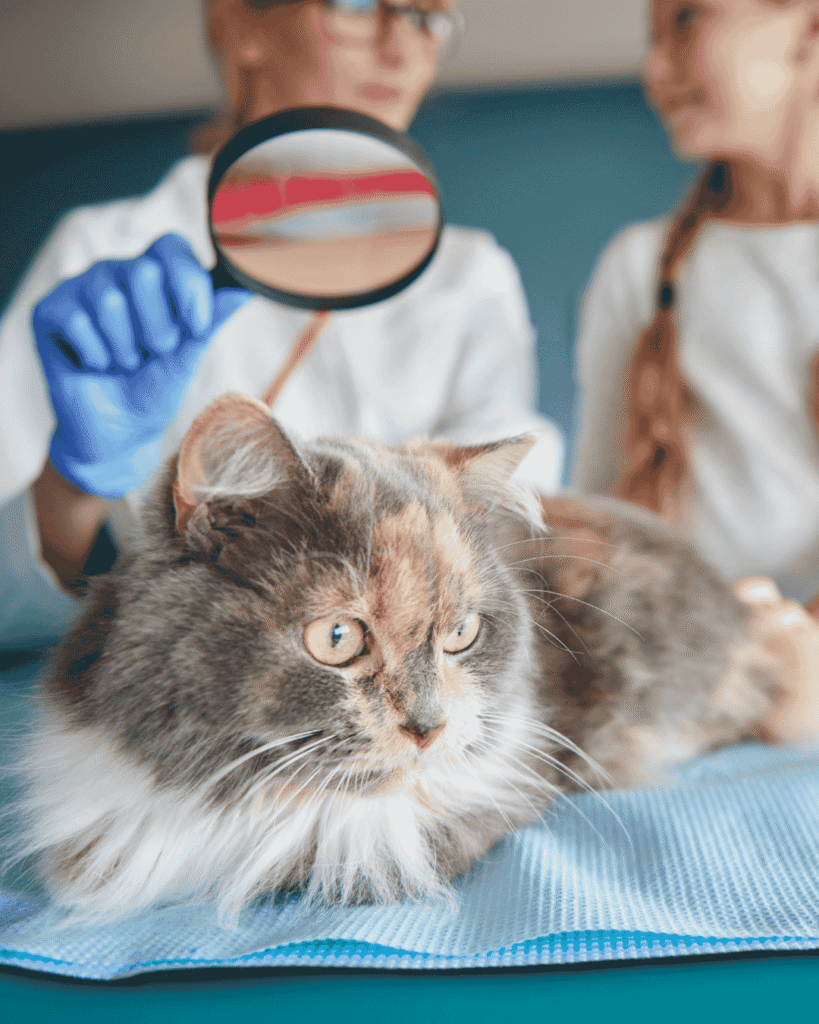 Fluffy cat being groomed at PawBasic in Mississauga